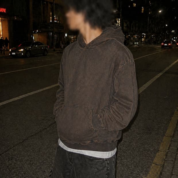 GU 빈티지 워시드 후드티