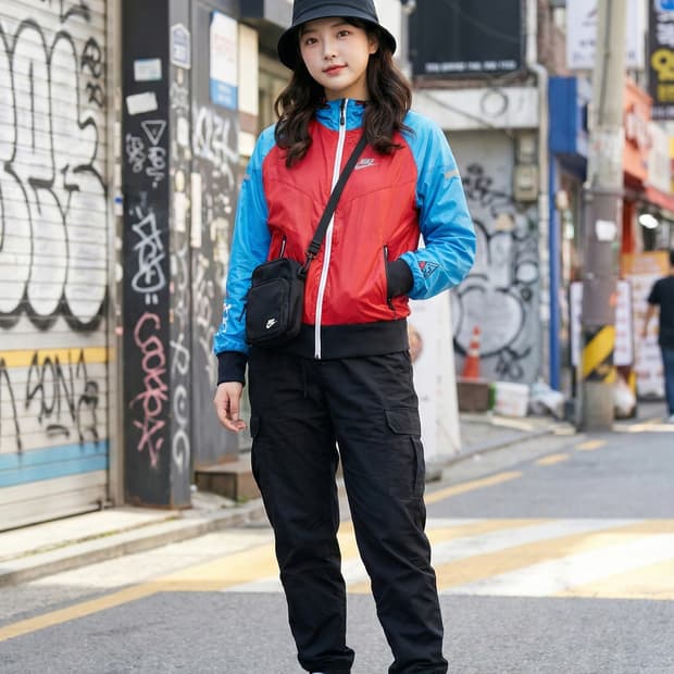 NIKE 나이키 스포츠웨어 그래픽 윈드러너 자켓