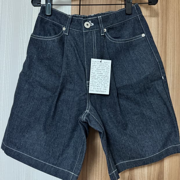 비얼디드키드 데님 하프 팬츠 s-m