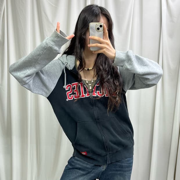 Dickies black hood zip-up