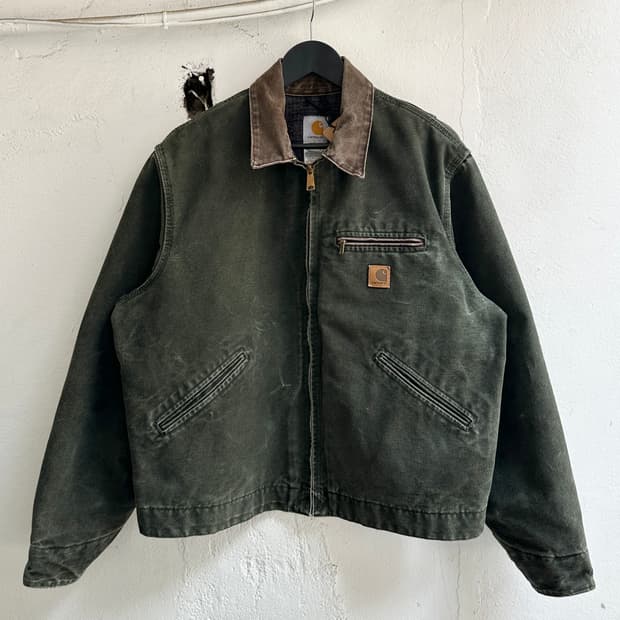 OG 00's 칼하트 J97 디트로이트 MOS 칼하트 자켓 모스그린