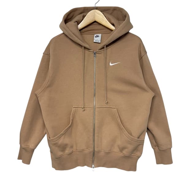 나이키 스우시 후드집업 베이지