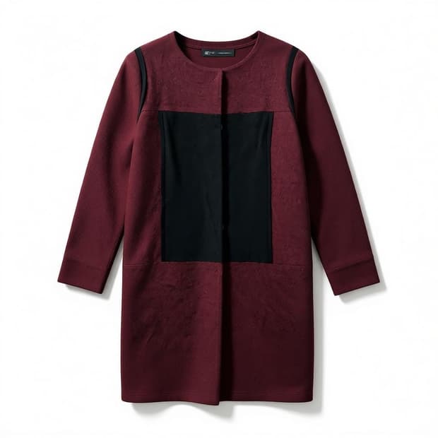 LEBEIGE 버건디 모직 코트 55