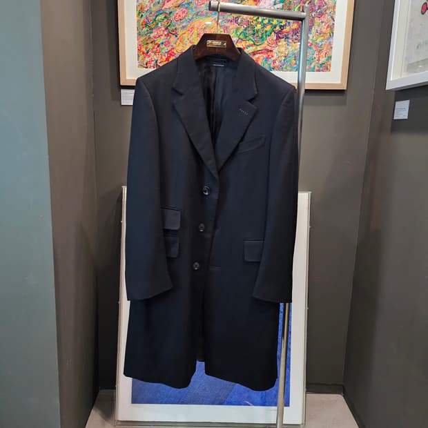 톰포드 캐시미어 100% 블랙 신상 롱 코트