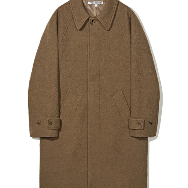 파르티멘토 컬리 울 발마칸코트 미사용품 