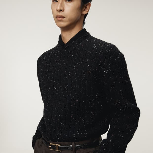 렉토 25FW 캔디 부클레 니트 탑 스웨터 블랙