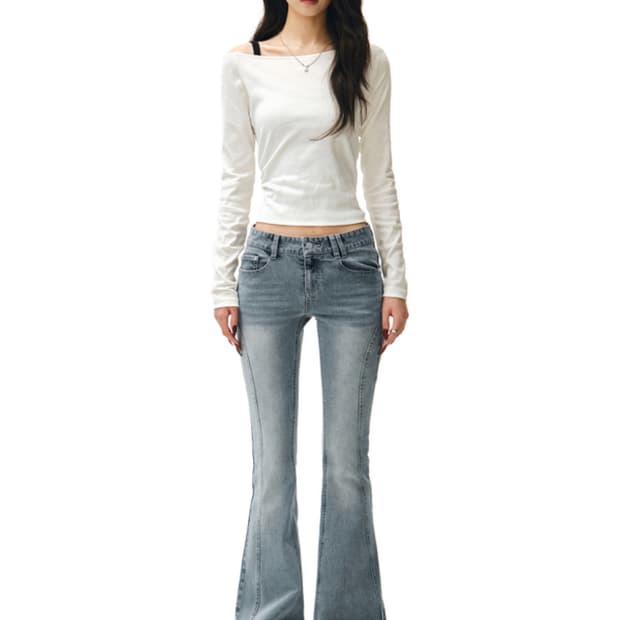 데케트우먼-Zip Pocket Slim Low Rise-M