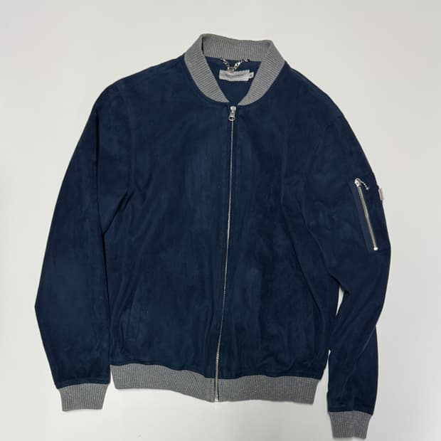 세인트페인 saintpain 암 포켓 스웨이드 자켓 M 네이비