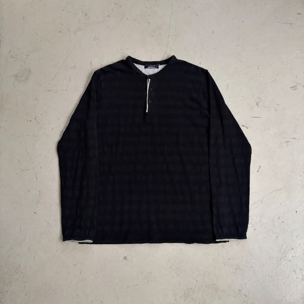 BEAMS 빔즈 빈티지 헨리넥 롱슬리브 L