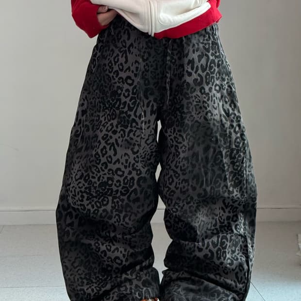 게이트리스 레오파드 팬츠