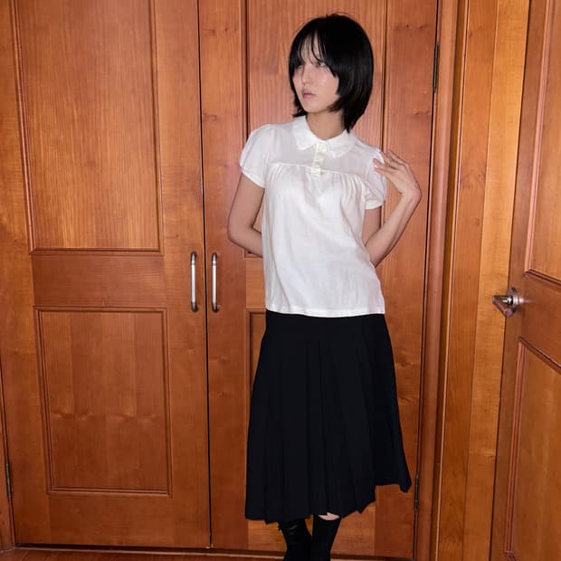 White Puff Sleeve Shirt (Comme Ca Ism)