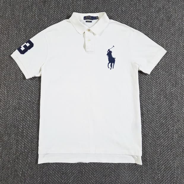 폴로 랄프로렌 빅포니 화이트 반팔 카라티
