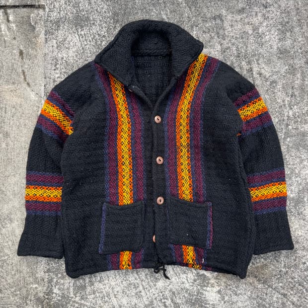 [M] Made In Turkiye 빈티지 패턴 니트 자켓