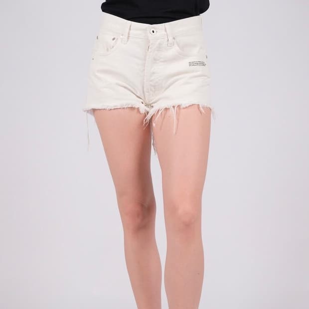 [오프화이트] 여성 화이트 데님 숏팬츠