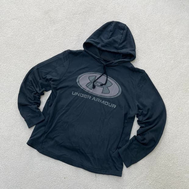 L 언더아머 빅로고 후드 티셔츠 0401M