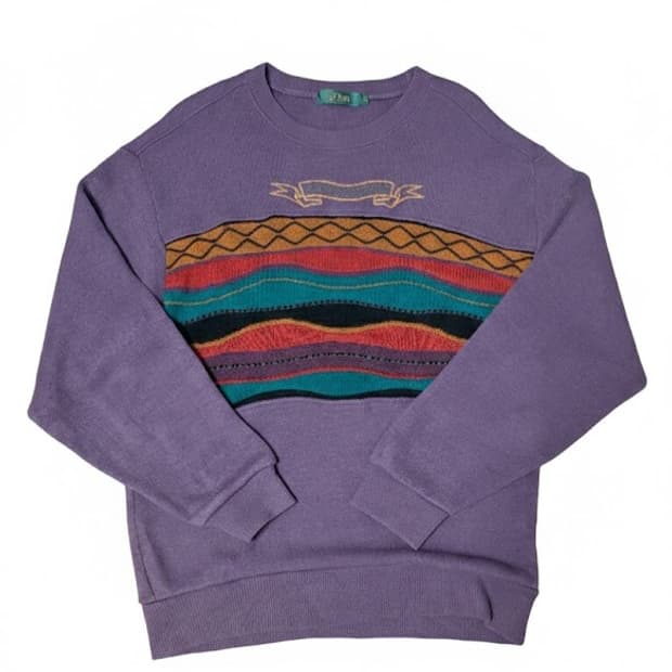 에스닉 패턴 빈티지니트