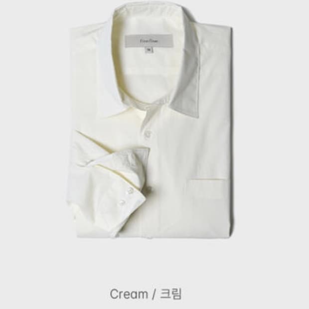 [1회착, 50] 퍼스트플로어 60수 새커셔츠 크림