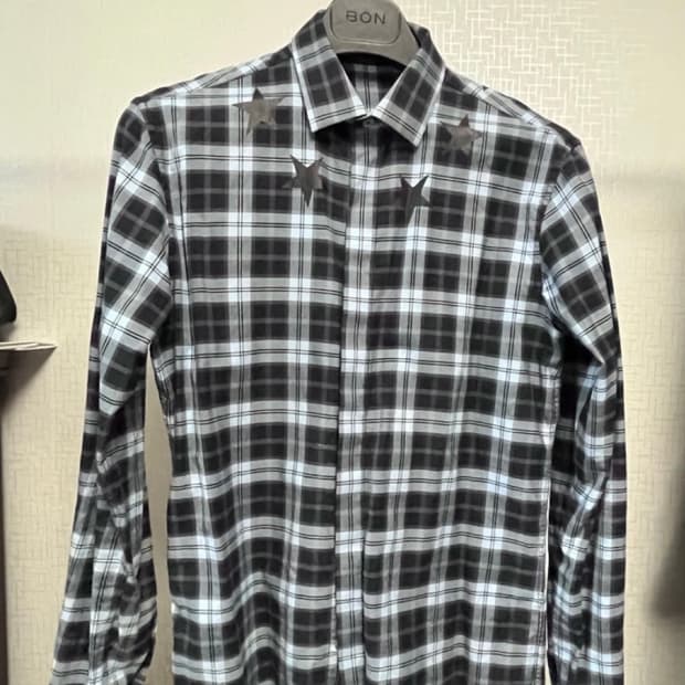 지방시 스타 체크 셔츠 s