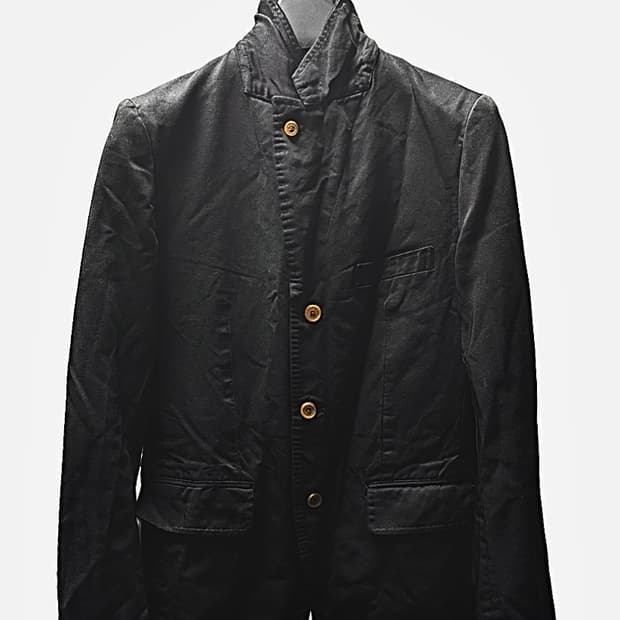 꼼데가르송 옴므 듀스 축융 폴리 자켓 s 블랙