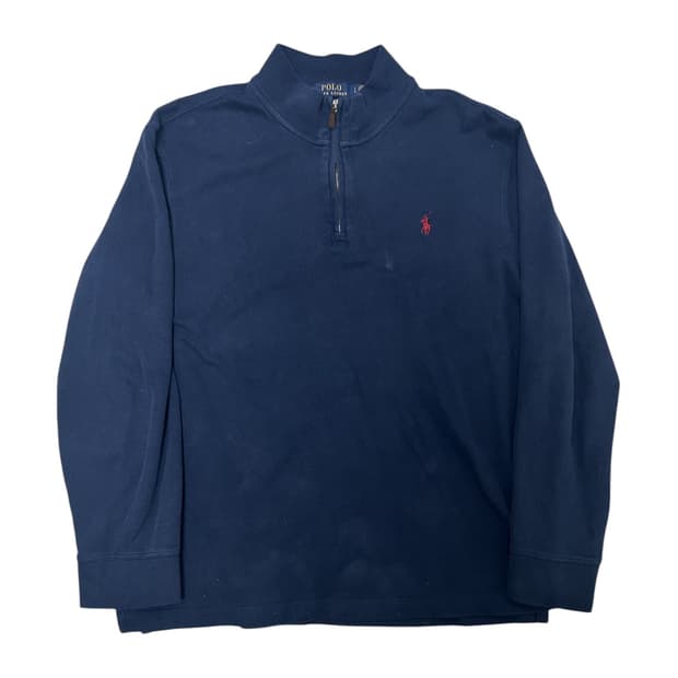 폴로 랄프로렌 네이비 하프집업 맨투맨 (L)