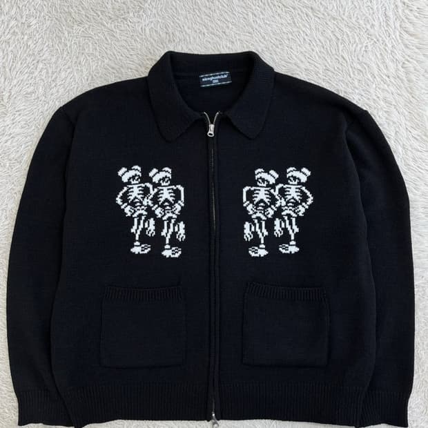 나이스고스트클럽 니트 집업 가디건/#2829