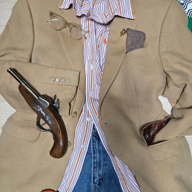 POLO RALPH LAUREN 자켓 블레이저 베이지 페이즐리