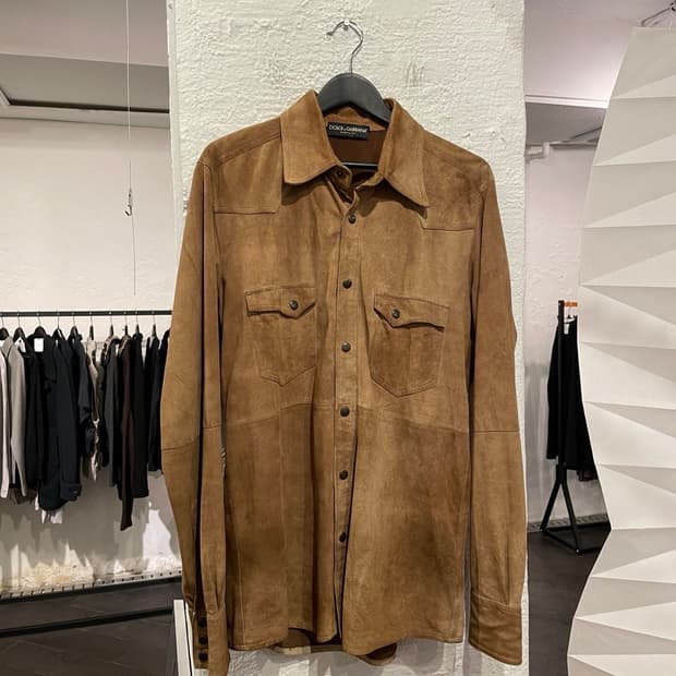 돌체앤가바나 스웨이드 웨스턴 셔츠