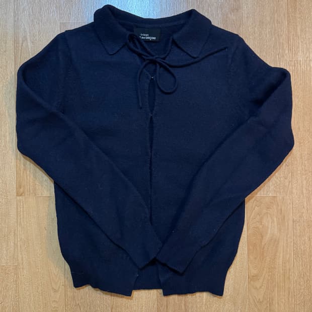 comme des garcons navy knit cardigan  S
