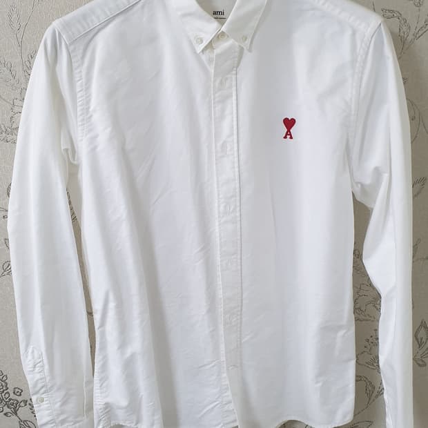 아미 스몰하트 로고 옥스포드 셔츠 40(95사이즈 정도)