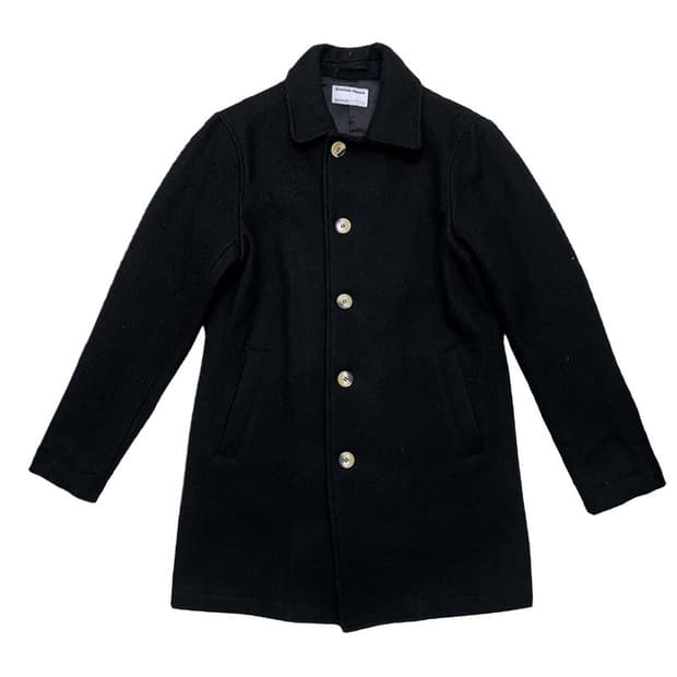 아메리칸어페럴 블랙 울 블렌드 코트 S