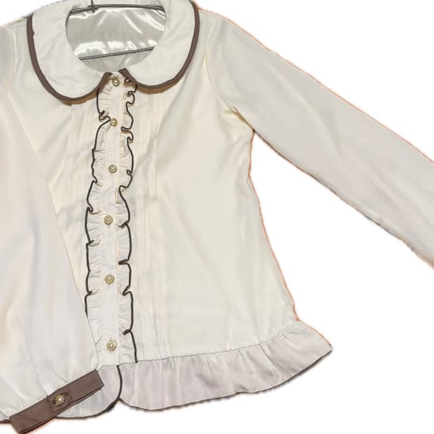 블라우스 셔츠 일본 빈티지 레이스