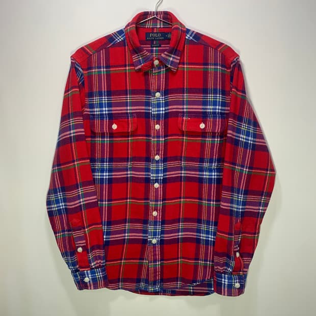 폴로 울 체크 셔츠