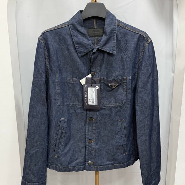 [새상품급] 프라다 샴브레이 데님 블루종 XL