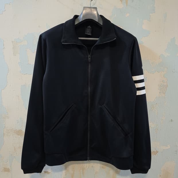 아디다스 블랙 삼선 집업 M