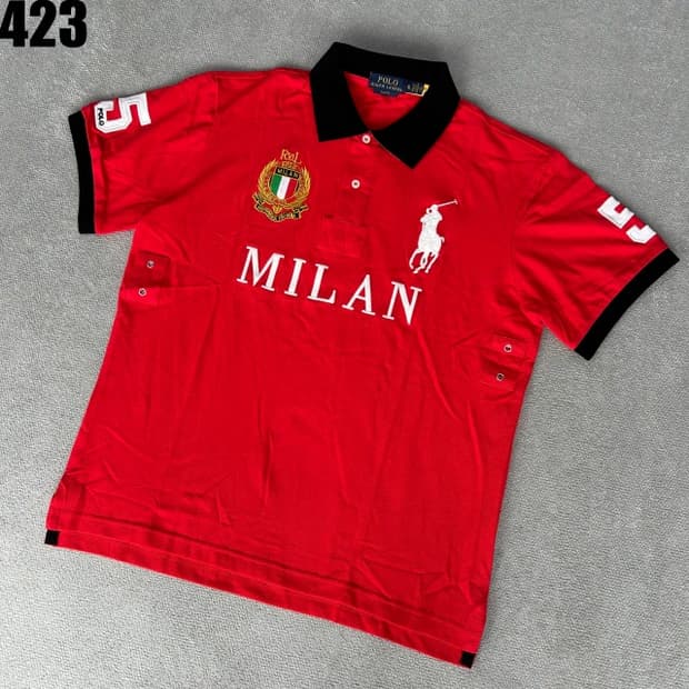 폴로 랄프로렌 밀란 레드 반팔 치프키프 XL
