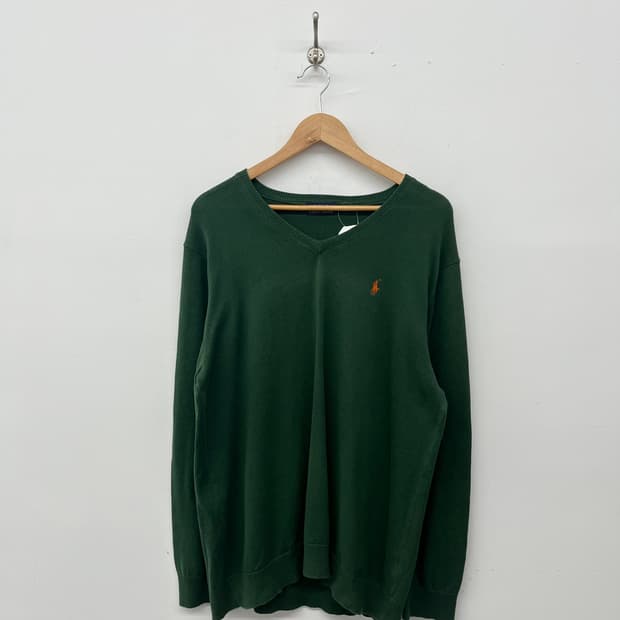 폴로 랄프로렌 브이넥 니트 그린 남xl