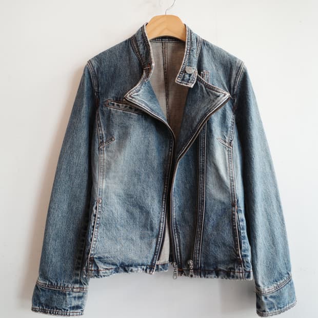 COMME CA MODELS 데님 라이더 자켓 