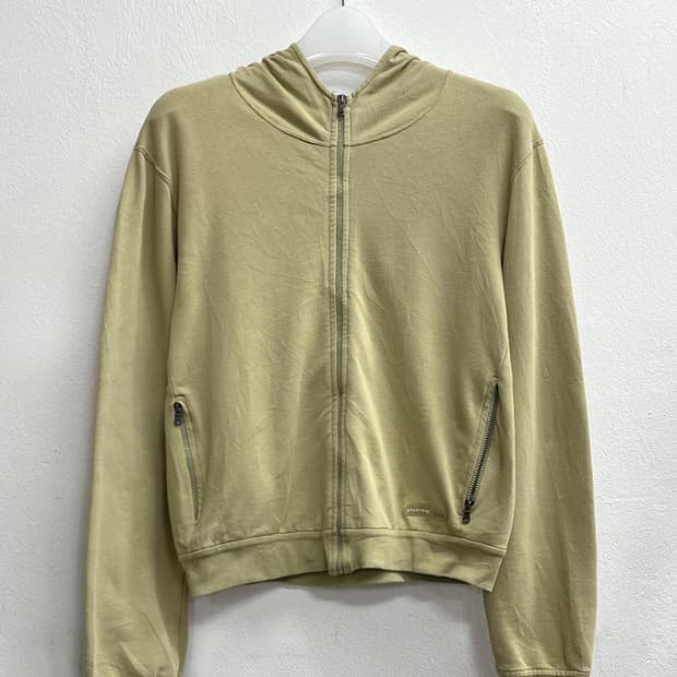 스포츠막스 크롭 후드 집업