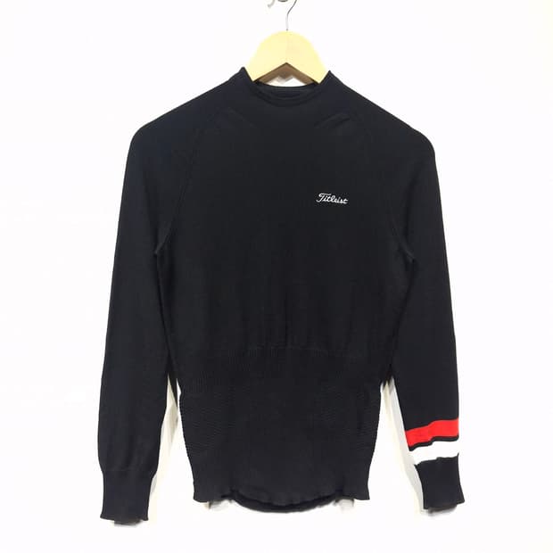 타이틀리스트 여성 터틀넥 니트 블랙