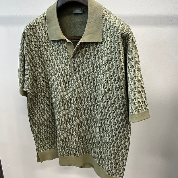 105-110) 디올 신형 오블리크 그린 카라 