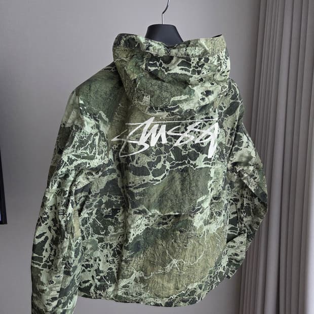 스투시 stussy 후드 밀리터리 윈드브레이커 바람막이 S