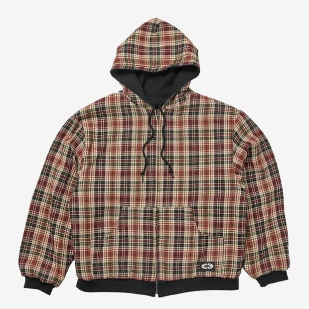 ERTR 체크 후드집업 L