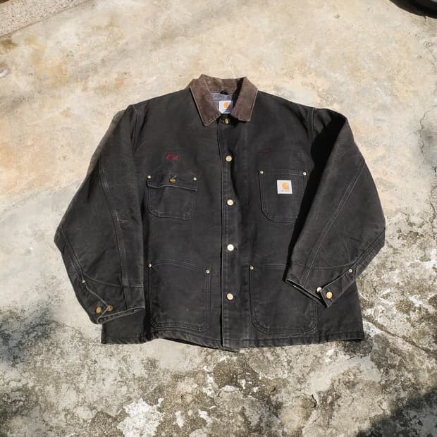 00s Carhartt Michigan Chore Coat C01 BLK