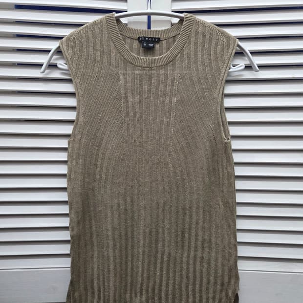 띠어리 린넨 슬리브리스 나시