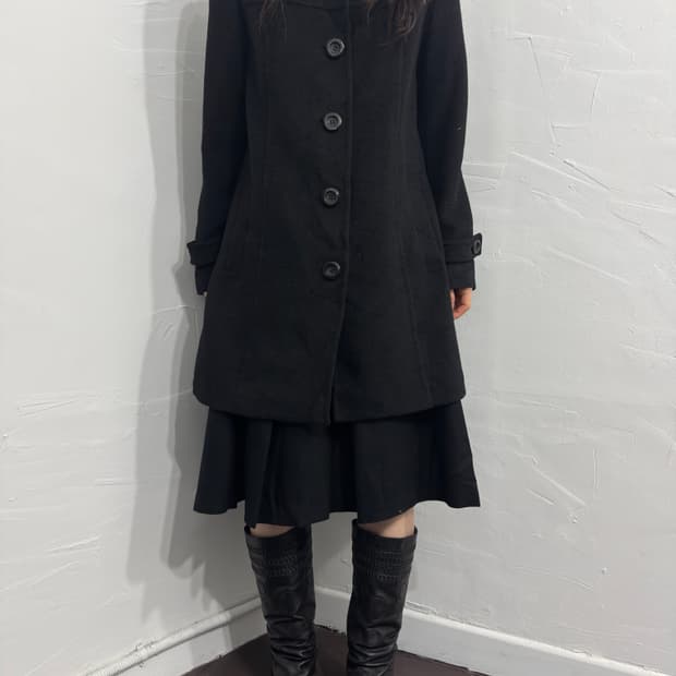 persodea black button coat