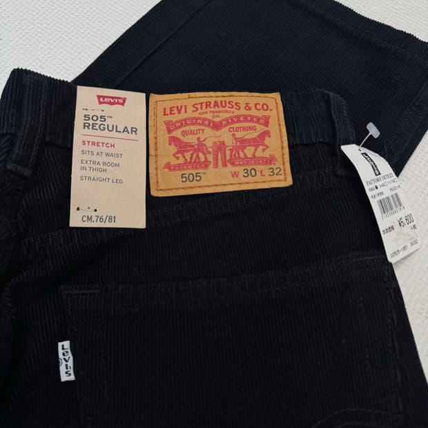 새상품] 리바이스 505 코듀로이 블랙 팬츠