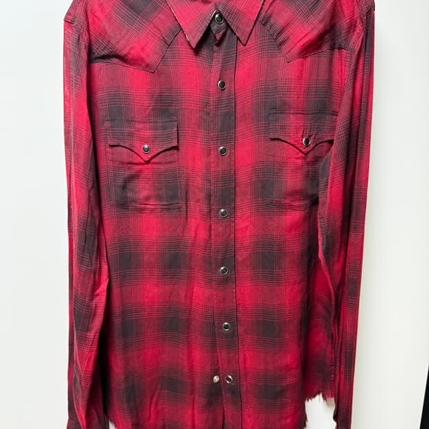 에디슬리먼 시절 생로랑 체크 셔츠 