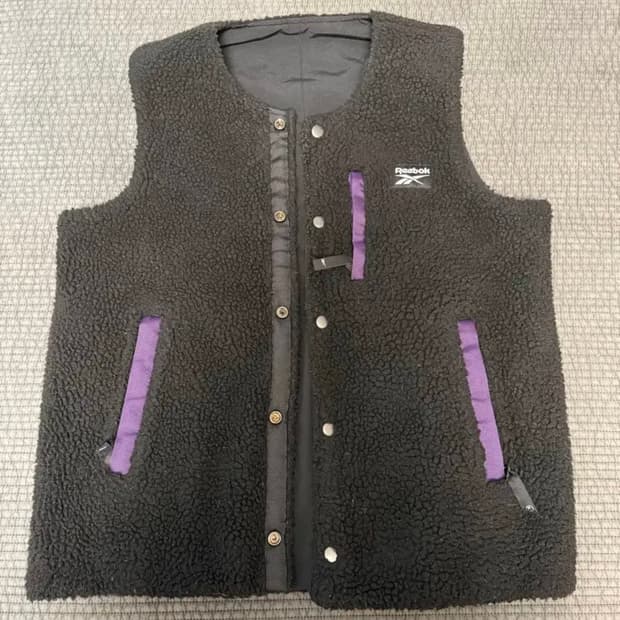 커버낫x리복 리버시블 양면 조끼 베스트 S