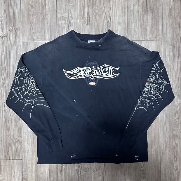 세인트 마이클 x 테플론 디스코 인세니티 마일스 라살 롱슬리브 티셔츠