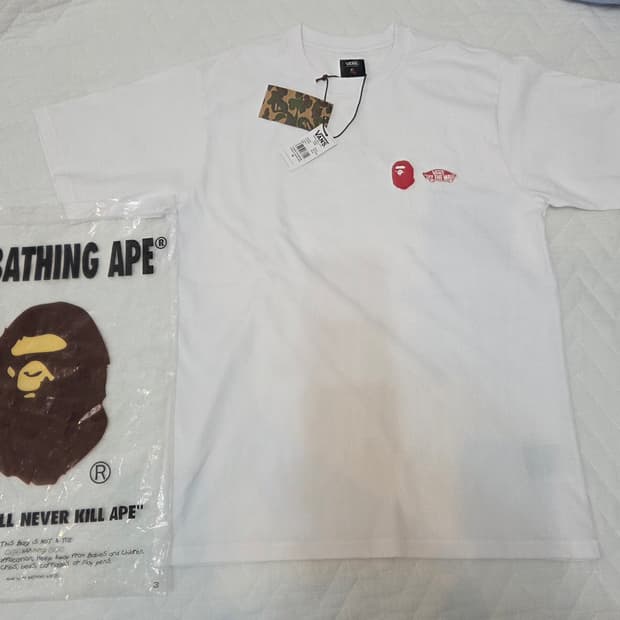 [새상품] 베이프X반스 콜라보 티셔츠M